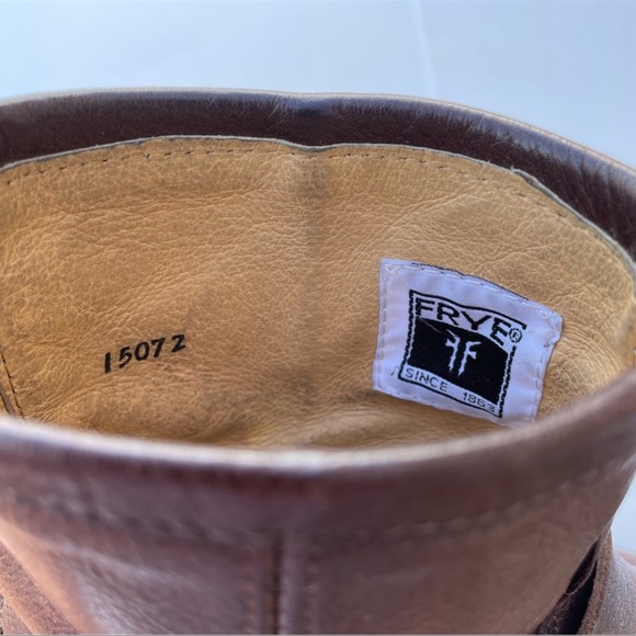 Frye vintage Veronica short brown leather harness boots size 8.5 - Picture 8 of 9